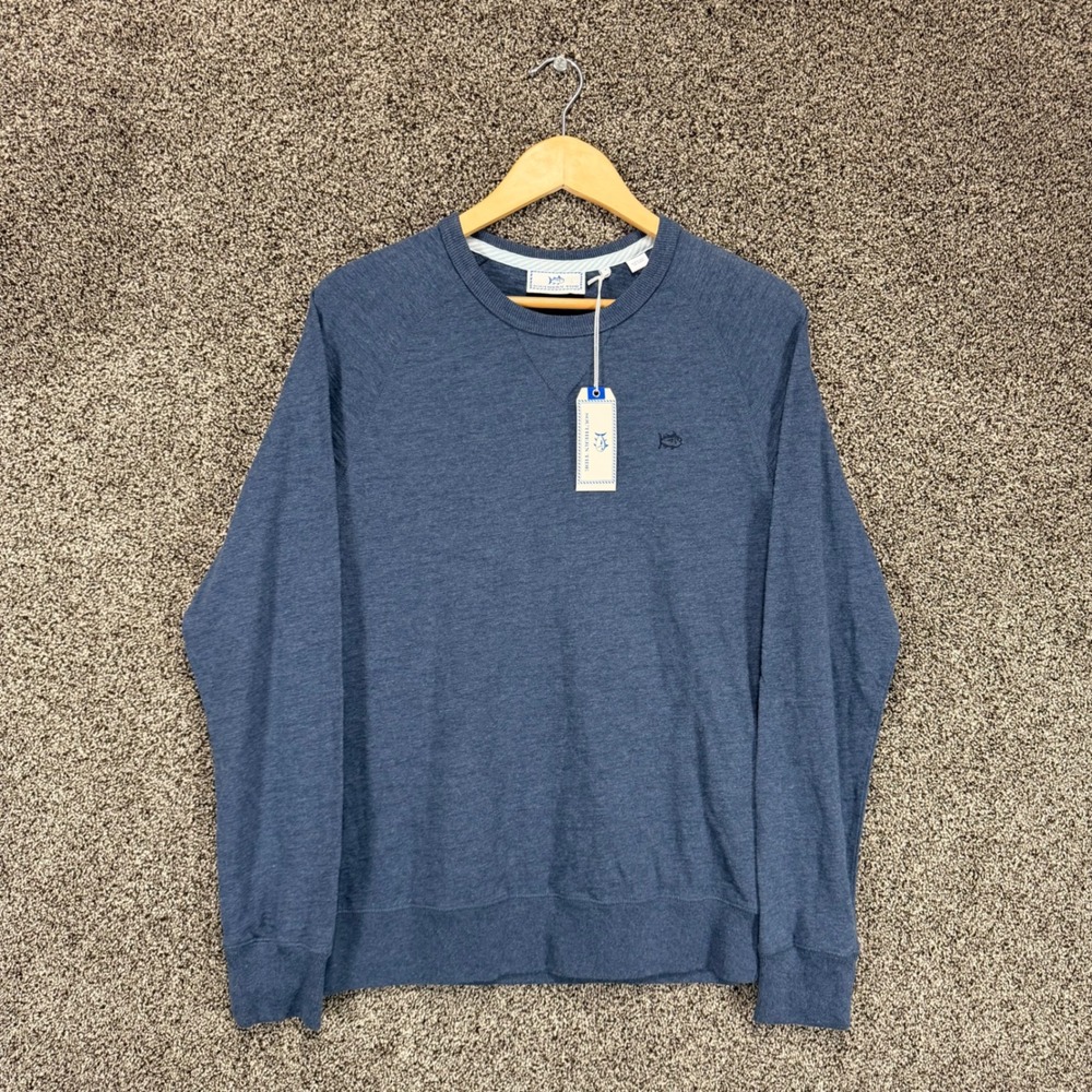 Southern Tide Sweatshirt Mens S Blue Cotton Long Sleeve Crewneck Pullover